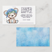 水彩パイロットテディベアおむつラッフル エンクロージャーカード (正面/裏面)