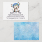 水彩パイロットテディベアブックベビー エンクロージャーカード (正面/裏面)