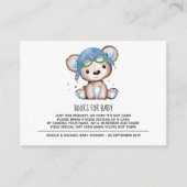 水彩パイロットテディベアブックベビー エンクロージャーカード (正面)