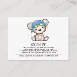 水彩パイロットテディベアブックベビー エンクロージャーカード