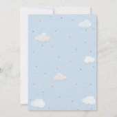 水彩パイロット及び飛行機誕生日招待状 招待状 (裏面)