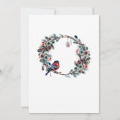 水彩パインコーンブランチクリスマスイヴパーティー 招待状 (裏面)