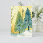 水彩パインズインサンセットカード サンキューカード (スタンド正面)