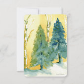 水彩パインズインサンセットカード サンキューカード (正面)