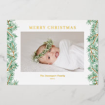 水彩パインズガーランドクリスマスフォト