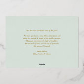 水彩パインズガーランドクリスマスフォト 箔シーズンカード