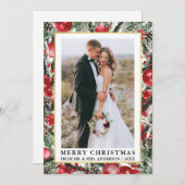 水彩パインズクリスマスオーナメント新着 シーズンカード (正面/裏面)