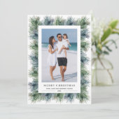 水彩パインズクリスマスフォト シーズンカード (スタンド正面)