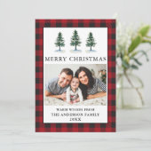水彩パインズフォトクリスマスプレイド シーズンカード (スタンド正面)