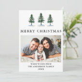 水彩パインズフォトクリスマモダンス シーズンカード (スタンド正面)