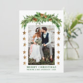 水彩パインズボホクリスマスニューリューズグリーン シーズンカード (スタンド正面)