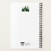 水彩パインツリースパイラルノートブック5.5 x 8.5 ノートブック (裏面)
