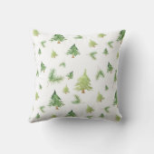 水彩パインツリーズモノグラムレターイニシャル クッション (裏面)