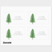 水彩パインツリー2住所 シール (シート)