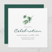 水彩パインニードル招待状 招待状 (正面/裏面)