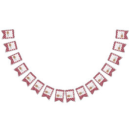 水彩パイ子供の誕生日 バンティングフラッグ