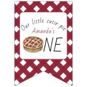 水彩パイ子供の誕生日 バンティングフラッグ (第1の旗)