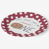 水彩パイ子供の誕生日 ペーパープレート (アングル)