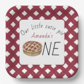 水彩パイ子供の誕生日 ペーパープレート (正面)