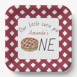 水彩パイ子供の誕生日 ペーパープレート