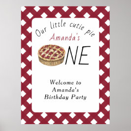 水彩パイ子供の誕生日 ポスター
