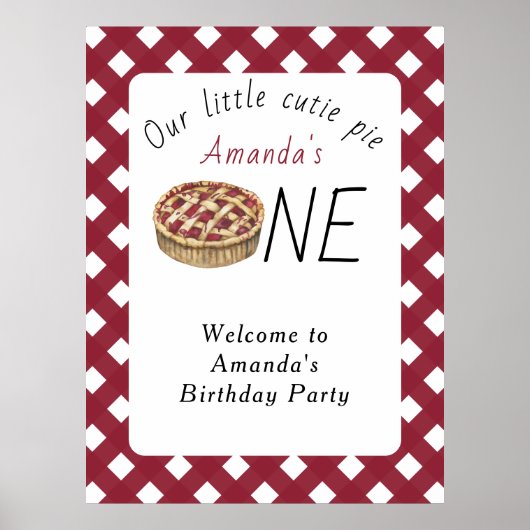 水彩パイ子供の誕生日 ポスター (正面)