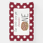 水彩パイ子供の誕生日 横断幕 (縦)