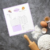 水彩パイ&ケーキベーカリーレシートメモ帳 ノートパッド