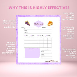 水彩パイ&ケーキベーカリーレシートメモ帳 ノートパッド