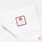 水彩パイ – ベビーシャワー蔵書票 スクエアシール (封筒)