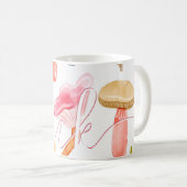 水彩パステルきのこ コーヒーマグカップ (正面右)