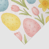 水彩パステルイースターエッグのチューリップ柄 薄葉紙 (詳細)