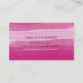 水彩パステルエレガントッミニマルクピンク（ばちゃばちゃ）跳ねる 名刺 (裏面)