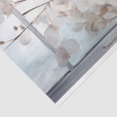 水彩パステルグリーン桃赤面白い花 薄葉紙 (詳細)