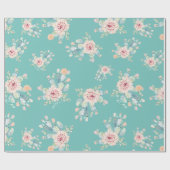 水彩パステルサボテン多肉性フローラ花 ラッピングペーパー (フラット)