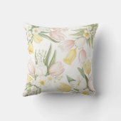 水彩パステルチューリップスイセン春 クッション (裏面)