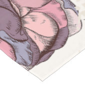 水彩パステルピンクの鳥と花 テーブルクロス (アングル)