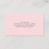 水彩パステルフラワーフレームピンク&ホワイト 名刺 (裏面)