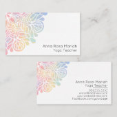 *～*水彩パステルレインボー曼荼羅スピリチュアル 名刺 (正面/裏面)