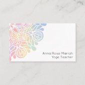 *~*水彩パステルレインボー曼荼羅スピリチュアル 名刺 (正面)
