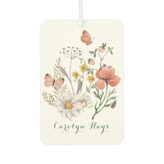 水彩パステルワイルドフラワー カーエアーフレッシュナー (正面)