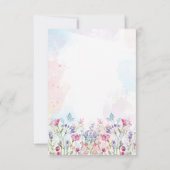 水彩パステル蝶の招待状（3.5"x5"） 招待状 (裏面)