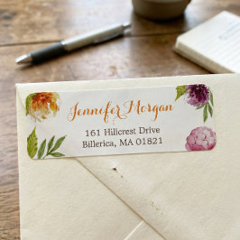 水彩パステル フラワー モダン ネイチャー おしゃれ ラベル