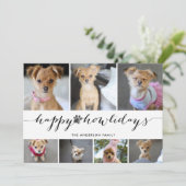 水彩パターンが可愛いペットホリデーカード7枚写真 シーズンカード (スタンド正面)