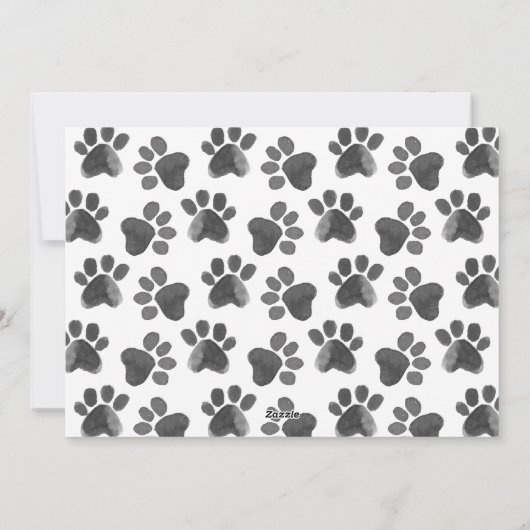 水彩パターンが可愛いペットホリデーカード7枚写真 シーズンカード (裏面)