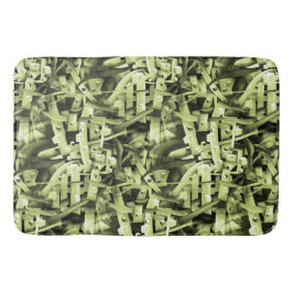 水彩パターン(緑抽象芸術) コンテンポラリー バスマット