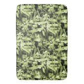 水彩パターン(緑抽象芸術) コンテンポラリー バスマット (正面縦)