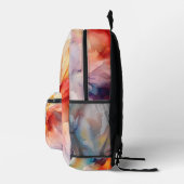 水彩パタ絵を描ーン プリントバックパック (右)