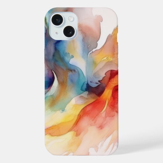 水彩パタ絵を描ーン iPhoneケース (裏面)