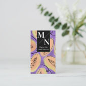 水彩パパイヤはっきりした栄養士サラダヘルシー 名刺 (スタンド正面)